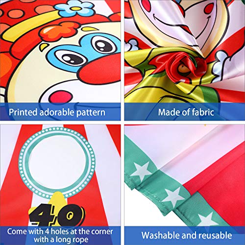 Blulu Carnival Toss Game Banner with 3 Bean Bags Carnival Game for Kids and Adults in Indoor Outdoor Activities Circus Theme Birthday Party Decoration Supply Set