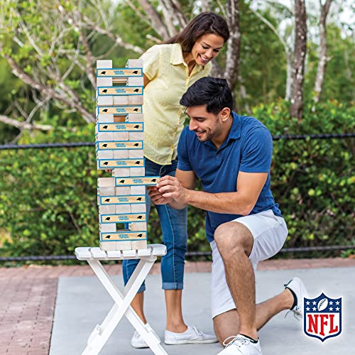 Wild Sports NFL Giant Stacking Wooden Blocks – Tumbling Tower Classic Family Game Stacks – Great Gift for Any Football Fan! - color: Carolina Panthers