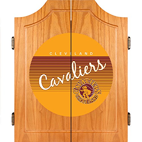 NBA Cleveland Cavaliers Wood Dart Cabinet, One Size, Brown