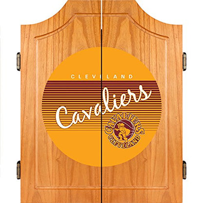 NBA Cleveland Cavaliers Wood Dart Cabinet, One Size, Brown