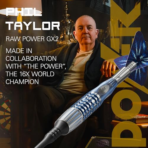 Target Darts Phil Taylor Soft Tip Gx2 Dart Set, 18G/20G | 95% Tungsten Darts, Pro Ultra No.6/Vapor S Flights & Power Titanium Shafts, Pixel Tips | Player Edition Power Generation Professional Dart Set - size: 18G