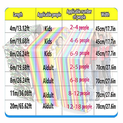 2 PCS Adult Kids Teamwork Game Playing Run Mat, Fun Group Activity Group Learning Activity Racing Game Equipment (Size : Kids-4M/13FT)