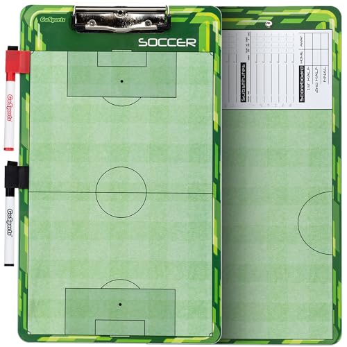 GoSports Premium Dry Erase Coaches Clipboards – Basketball, Baseball, Football, Soccer, Hockey, Volleyball, Lacrosse - color: Soccer