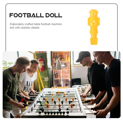 VANZACK 4pcs Foosball Men Soccer Player Set Foosball Players Plastic Replacement Parts for Football Table Fun Game Toys Yellow