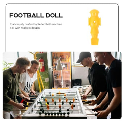 VANZACK 4pcs Foosball Men Soccer Player Set Foosball Players Plastic Replacement Parts for Football Table Fun Game Toys Yellow