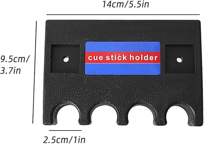 Pool Cue Holder, Cue Rest Cue Stick Holder, 3/4/5-Cue Portable Pool Stick Holder for Table, Weighted Mini - color: 4 Cue