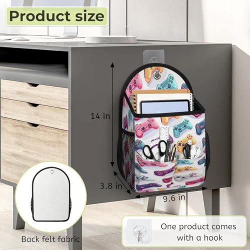 2pcs Wall Hanging Organizer Bag Gaming Consoles Wall Hanging Storage Bag with Pockets Wall Organizer Storage for Kitchen, Bedroom, Bathroom, RV Camper - size: 2 PCS