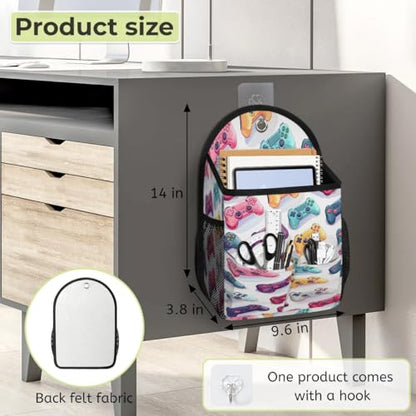 2pcs Wall Hanging Organizer Bag Gaming Consoles Wall Hanging Storage Bag with Pockets Wall Organizer Storage for Kitchen, Bedroom, Bathroom, RV Camper - size: 2 PCS