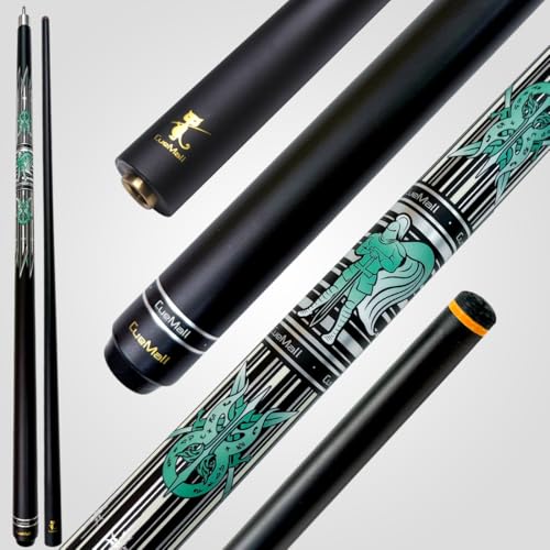 CueMall 58" 2-Piece Billiard Pool Cue Sticks,12.5mm Fiberglass Graphite Composite Billiard Cue Sticks,19oz Pool Sticks Tacos de billar for Adults Men/Women, House or Commercial/Bar Use - color: CueMall-B