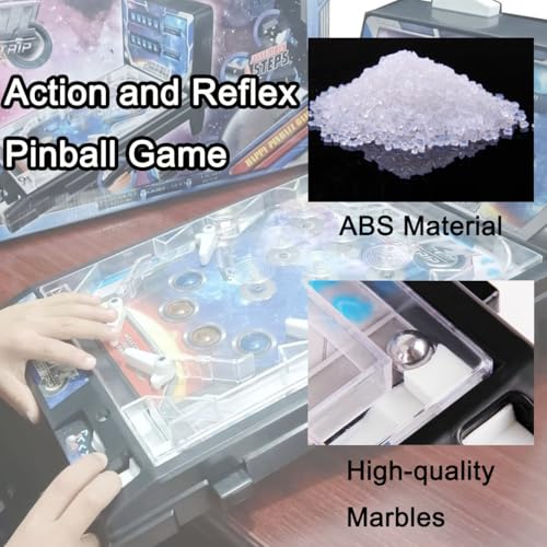 Birthday Pinball Machine with Scoreboard, Portable Retro Arcade Electronic Pinball Toy, Exciting Tabletop Pinball Machine for Christmas Kids Home