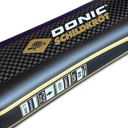 Donic-Schildkröt CarboTec 7000 Table Tennis Racket, 100% Carbon, Concave Handle, 2,3 mm Sponge, Liga Pad - ITTF, 758216