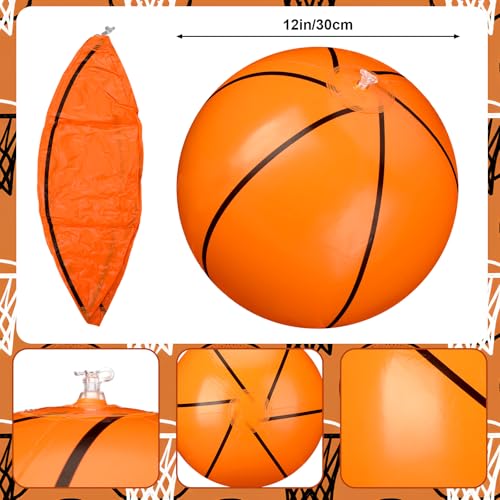 48 Pcs Basketball Party Favors Beach Balls Inflatable Basketballs 10 Inch with Glasses Sport Team Gifts for March Decor Water Pool Party Supplies Summer Birthday Goodie Bag - style: Basketball