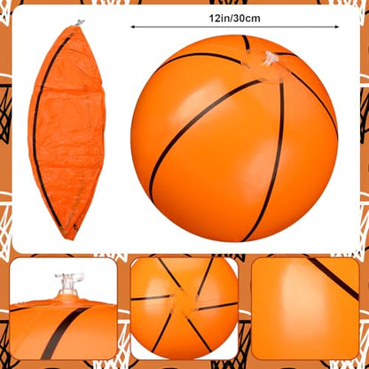 48 Pcs Basketball Party Favors Beach Balls Inflatable Basketballs 10 Inch with Glasses Sport Team Gifts for March Decor Water Pool Party Supplies Summer Birthday Goodie Bag - style: Basketball