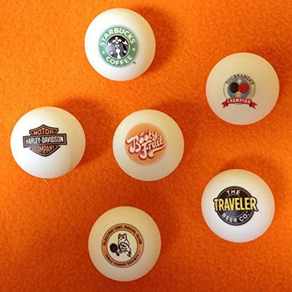 Uberpong Personalized Ping Pong Balls, Custom Image, Logo or Face, Gifts - color: Blue, size: Pack of 10