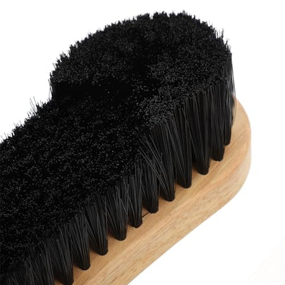 Billiards Pool Table and Rail Brush Set, Solid Wood Billiard Table Nylon Brush 10.5 Inch Handle Cleaner Tools Supplies with Cue Cleaning Cloth Snooker Accessories