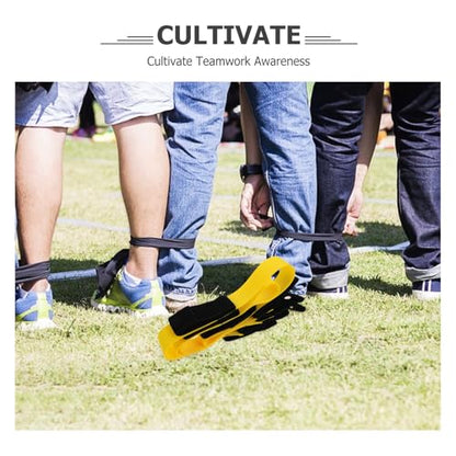 BESPORTBLE 2pcs Legged Race Bands for Team Building and Relay Races Outdoor for Boys and Girls and Adults Interactive Fun for Field Day and Backyard Parties