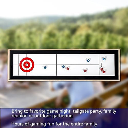Trademark Innovations Table Top Games Shuffle Board Game Table Portable Game Table Curling Game