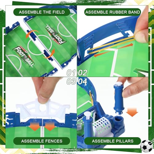 2 Set Mini Soccer Board Game for Kids Soccer Gifts, Foosball Table Football Pinball Interactive Sports Game for Adults Boys Girls Family Playroom Night Party