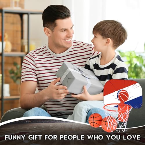 Honoson 3 Sets Indoor Trash Can Basketball Game Set Includes 3 Mini Clip on Basketball Hoop with Backboard 6 Inflatable Ball Pump Office Decompression Toy Birthday Gift Back to School (Fashion) - color: Fashion