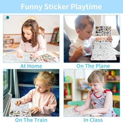 Kalysky Find the Animal Sticker Book for Kids Ages 4-8 | 400+ Stickers | Travel Activity for Plane, Car & Road Trip - color: Animal