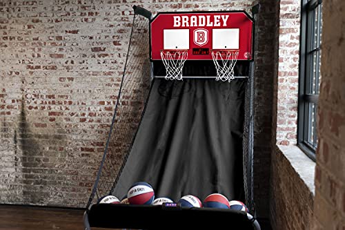 Pop-A-Shot - Home Dual Shot with NCAA Graphics l Sensor Scoring l 16 Game Modes l 7 Balls l Foldable Storage l for All NCAA Fans - style: Bradley Braves