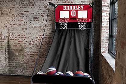 Pop-A-Shot - Home Dual Shot with NCAA Graphics l Sensor Scoring l 16 Game Modes l 7 Balls l Foldable Storage l for All NCAA Fans - style: Bradley Braves
