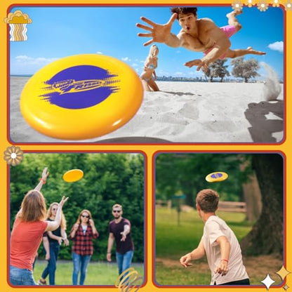 Frisbee Cool Flyer 3 Pack Flying Disc, 9.95 Inch Sports Disc Lightweight Durable for Outdoor Beach Park Backyard Game - 130g