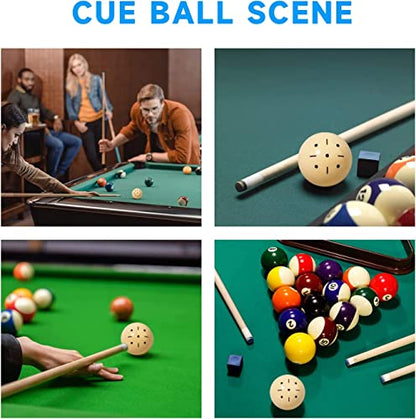 GSE Games & Sports Expert Billiard Practice Training Cue Ball, AAA-Grade PRO Cup Standard Pool Billiard Cue Ball (6 oz 2-1/4" Several Colors Available) - color: 2 Black Dots