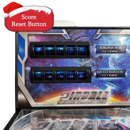 Portable Pinball Machine with Light and Sound Effects, Digital-Counter, Electronic Pinball Game Toys, Tabletop Pinball Toys for Children and Family