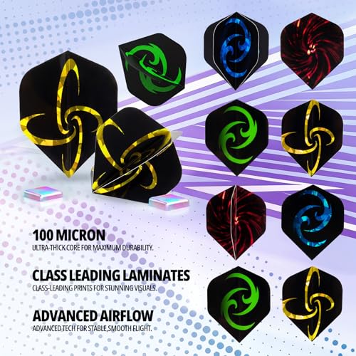 Steel Tip Darts Set, Darts Metal Tip, 22 Grams Professional Metal Darts with Hard Shell Carrying Case, Premium Aluminum Shafts, O-Rings, Dart Sharpener, Darts for Dart Board