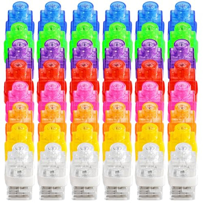 50pcs Finger Lights in 8 Colors, Glow in the Dark Party Favors Supplies for Kids Adults, Easter Egg Hunt Fillers LED Party, Carnival Birthday Concert Gifts Accessory - style: Mixd-50pcs