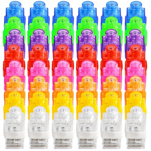 50pcs Finger Lights in 8 Colors, Glow in the Dark Party Favors Supplies for Kids Adults, Easter Egg Hunt Fillers LED Party, Carnival Birthday Concert Gifts Accessory - style: Mixd-50pcs