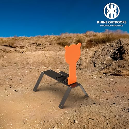 KNINE OUTDOORS 3/8'' AR500 Auto Reset Target, Steel Target for Shooting Range, Suitable for Pistol, Rifle, Handgun, Shotgun, Rimfire - style: Gong