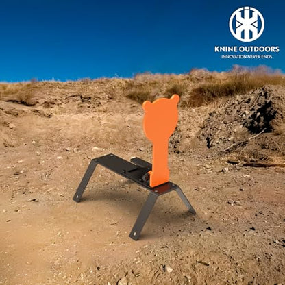 KNINE OUTDOORS 3/8'' AR500 Auto Reset Target, Steel Target for Shooting Range, Suitable for Pistol, Rifle, Handgun, Shotgun, Rimfire - style: Gong
