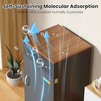 180L 3D Printer Filament Storage Cabinet with Dehumidifier(60W drying power, <8W avg. consumption| Industrial Sealed Dehumidifying Stand Cabinet Holds 40 Rolls -Compatible with PLA/ABS/TPU/PETG - color: Black
