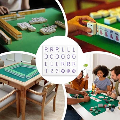 Mahjong Solo Practice Board - Solo Mahjong Board,18.5 * 16cm, Portable Tile Pattern Learning & Strategy Practice Boards for Beginners and Advanced Players - color: Purple