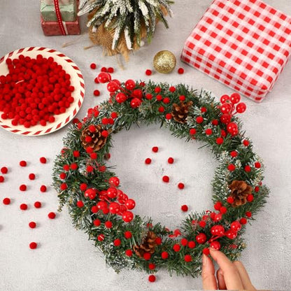 SEPGLITTER 1000 Pcs Mini Christmas Red Pom Poms Puff Balls for Crafts | 1cm Mini Size, Red Puff Balls, DIY Crafts Making, Handmade Projects, Halloween Valentines Party Supplies Decorations - style: Red Style