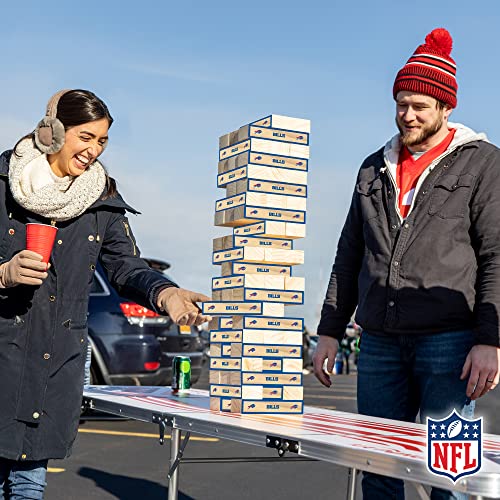 Wild Sports NFL Giant Stacking Wooden Blocks – Tumbling Tower Classic Family Game Stacks – Great Gift for Any Football Fan! - color: Buffalo Bills