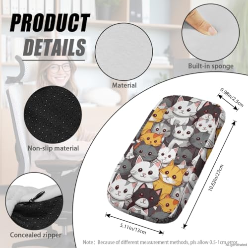 Leopard Print Desk Chair Cover Stretchable 4-Pc Set Office Chair Arm Cushion Washable Office Chair Seat Cover for Gaming and Computer Setup - color: Dog Paw
