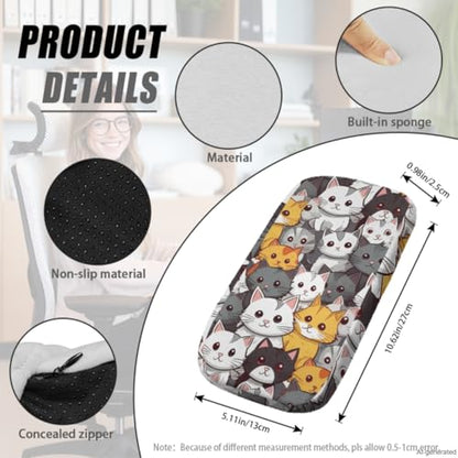 Leopard Print Desk Chair Cover Stretchable 4-Pc Set Office Chair Arm Cushion Washable Office Chair Seat Cover for Gaming and Computer Setup - color: Dog Paw