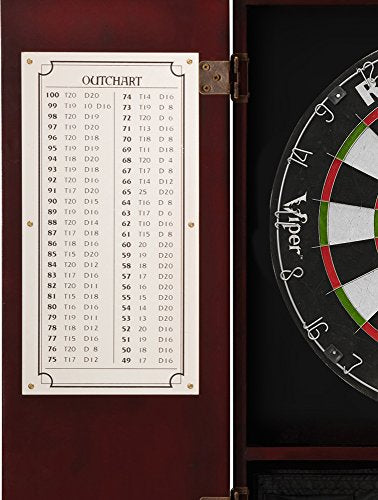 Viper by GLD Products Metropolitan Solid Wood Cabinet & Sisal/Bristle Dartboard Play-Ready Bundle - color: Mahogany, style: Premium Set