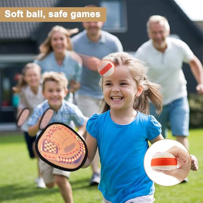 Toss and Catch Ball Set Kids Baseball Training Soft Sticky Balls Baseball Games for Toddler Toys Ball Catch Game Outdoor Yard Camping Beach Pool Toy Baseball Gifts Easter Gifts for Kids