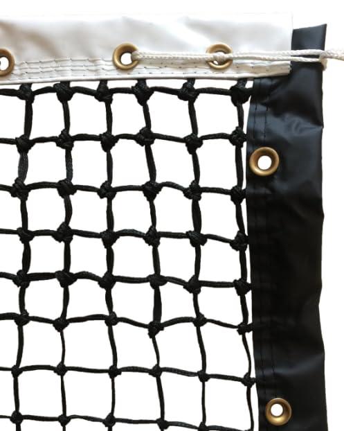Professional Tennis Net 42 FT x 3.5 FT Double-Layer Non-Deforming Standard Replacement Tennis Net with 1.57 in Mesh Compatible with All Standard Outdoor Indoor Tennis Posts