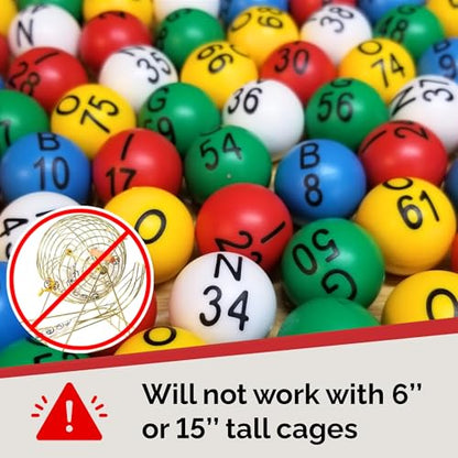 MR CHIPS Bingo Master Board and Easy Read 7/8" Bingo Balls with Fade and Scratch Resistant Large Numbers and Large Letters that Will Never Rub Off - color: Bingo Balls With Master Board