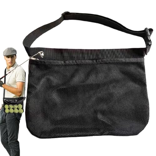 Tennis Ball Waist Pouch - Durable Mesh Build, Lightweight Portable Ball Storage Bag | Longtail Carrying Accessory For Tennis Training Workout Coaching Players Men Women