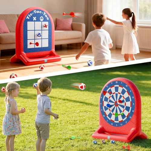 Funscape Kids Inflatable Dartboard Pool Toy, Fun Swimming Pool Soft Ball Toss Game, Outdoor Yard Water Target Sports Activity, Cool Summer Beach Party Gift 3 4 5 6 7 8 Yr Boy Girl Child-Dartboard