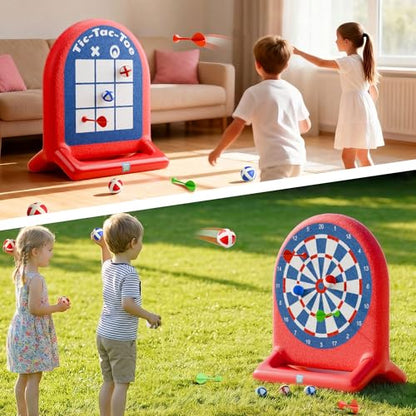 Funscape Kids Inflatable Dartboard Pool Toy, Fun Swimming Pool Soft Ball Toss Game, Outdoor Yard Water Target Sports Activity, Cool Summer Beach Party Gift 3 4 5 6 7 8 Yr Boy Girl Child-Dartboard