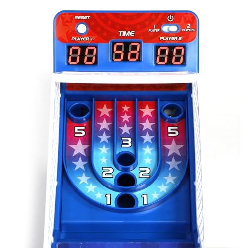 Merchant Ambassador Retro Arcade Electronic: Alley-Ball - Tabletop Game, 3' Track, Scoreboard & Sound Effects, 1-2 Players, Ages 6+