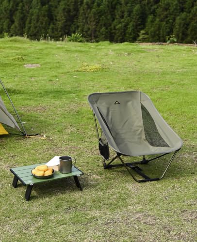 iClimb Ultralight Compact Mini Beach Picnic Folding Alu. Table with Carry Bag, Two Size (Green, S) - color: Green, size: Small