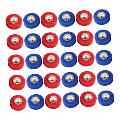 STOBAZA 30pcs Mini Shuffleboard Pucks Replacement Steel Plastic Rollers Lightweight Portable Tabletop Sliding Game Accessories for Family Gatherings and Party Fun